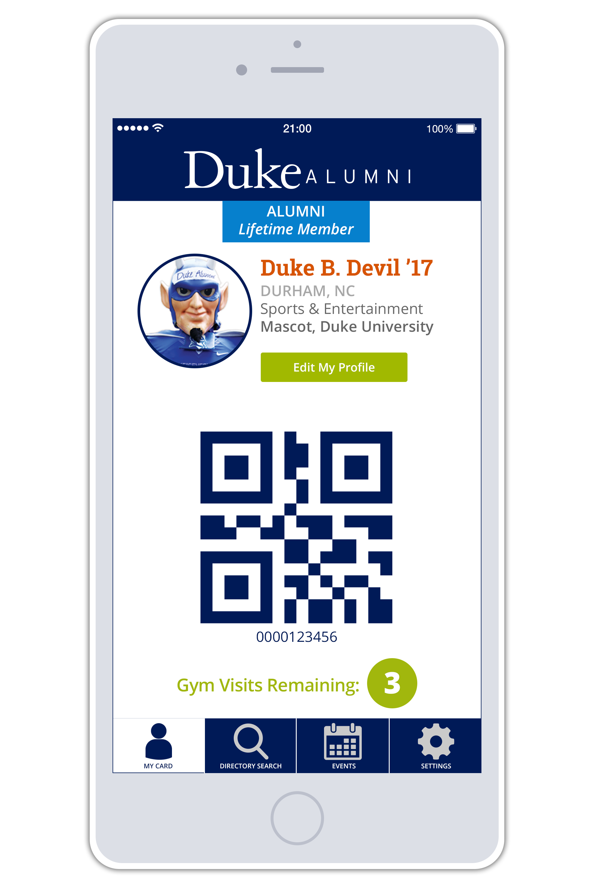 Duke Alumni Card