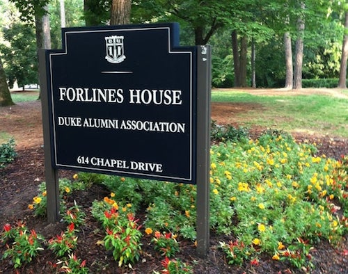 forlines house sign at 614 chapel drive
