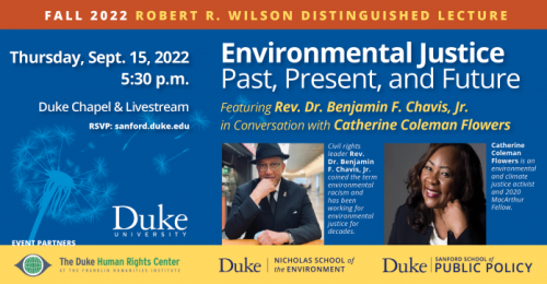 flier with title and date of event: Environmental Justice September 15