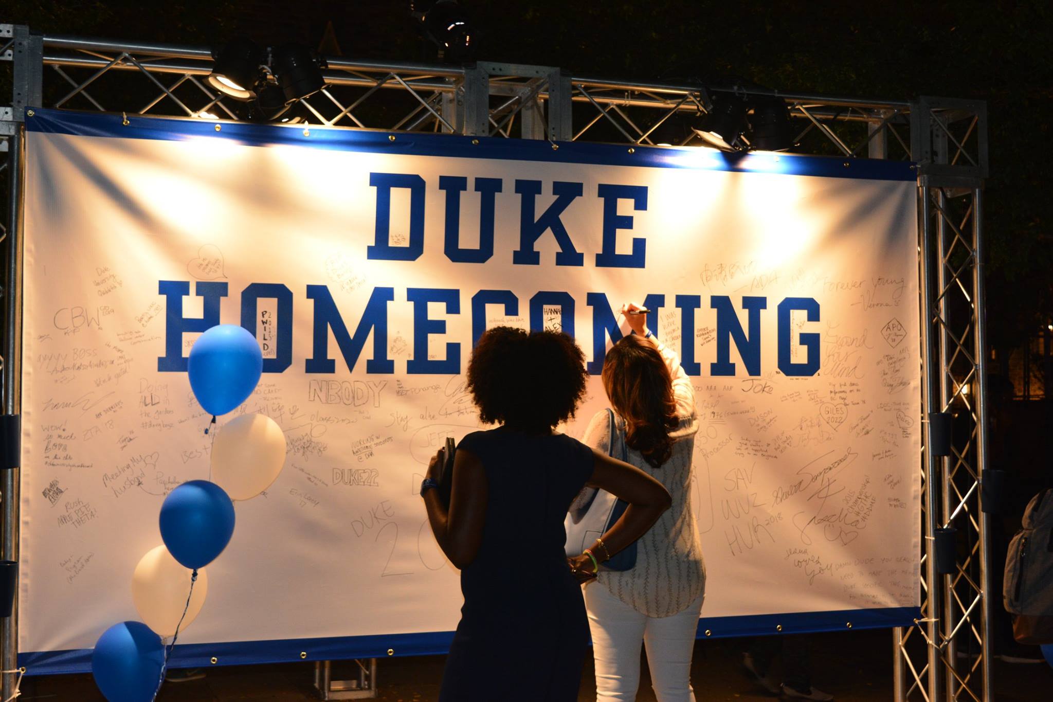 Duke homecoming banner