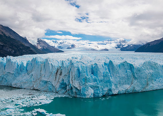 edge of a glacier 