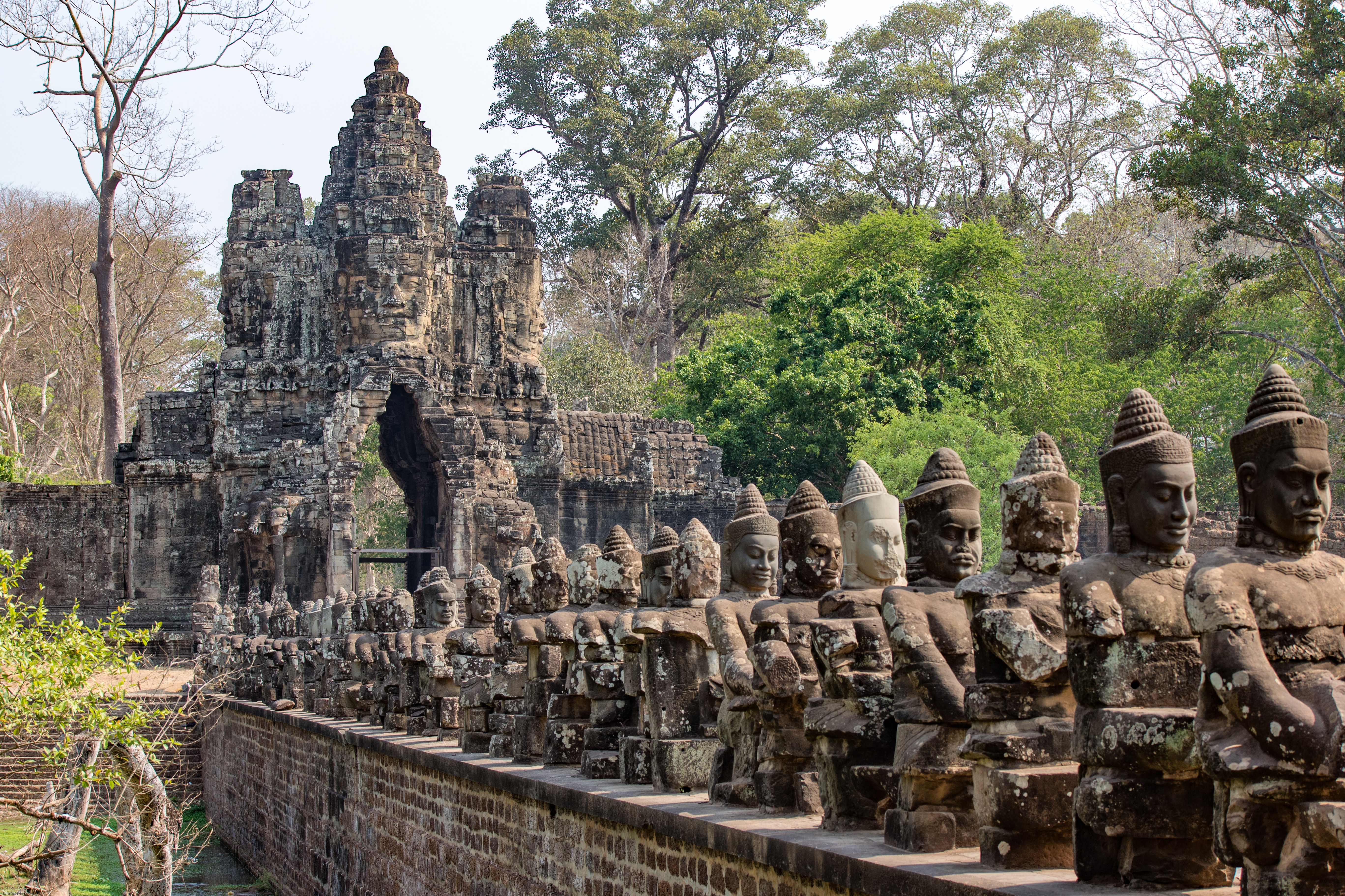 Rows of statues